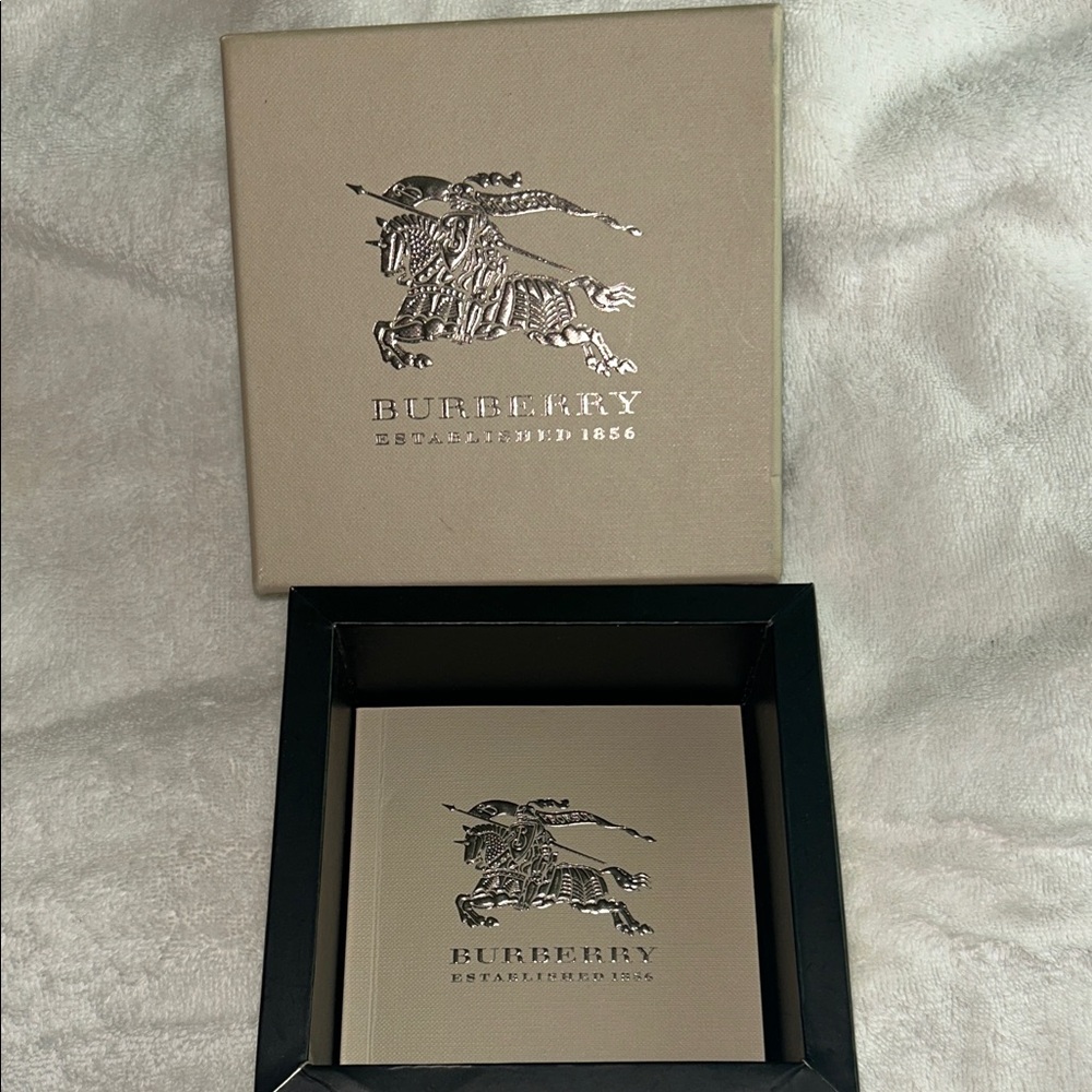Burberry Taupe Box with Silver Logo